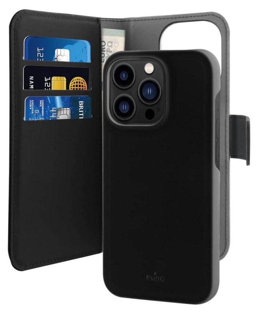 Puro Book Case iPhone 14 Pro schwarz Produktbild 