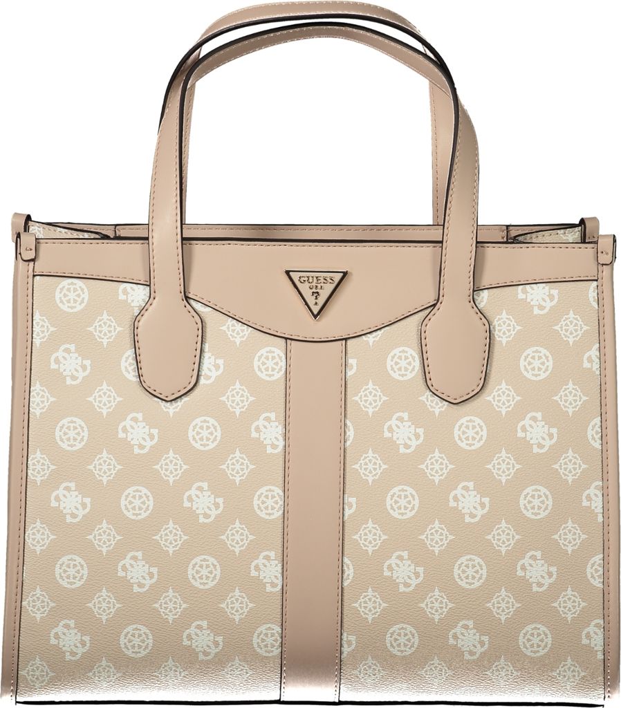 Rosa Damendtasche mit Schultergurt & Kontrastdetails – Eleganz Pur