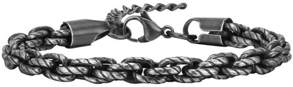 Armkette Edelstahl Armband für Damen und Herren Grau Produktbild 
