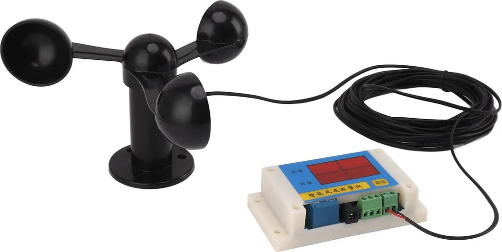 Anémomètre haute précision USB 5V avec alarme vitesse vent niveau 2-12