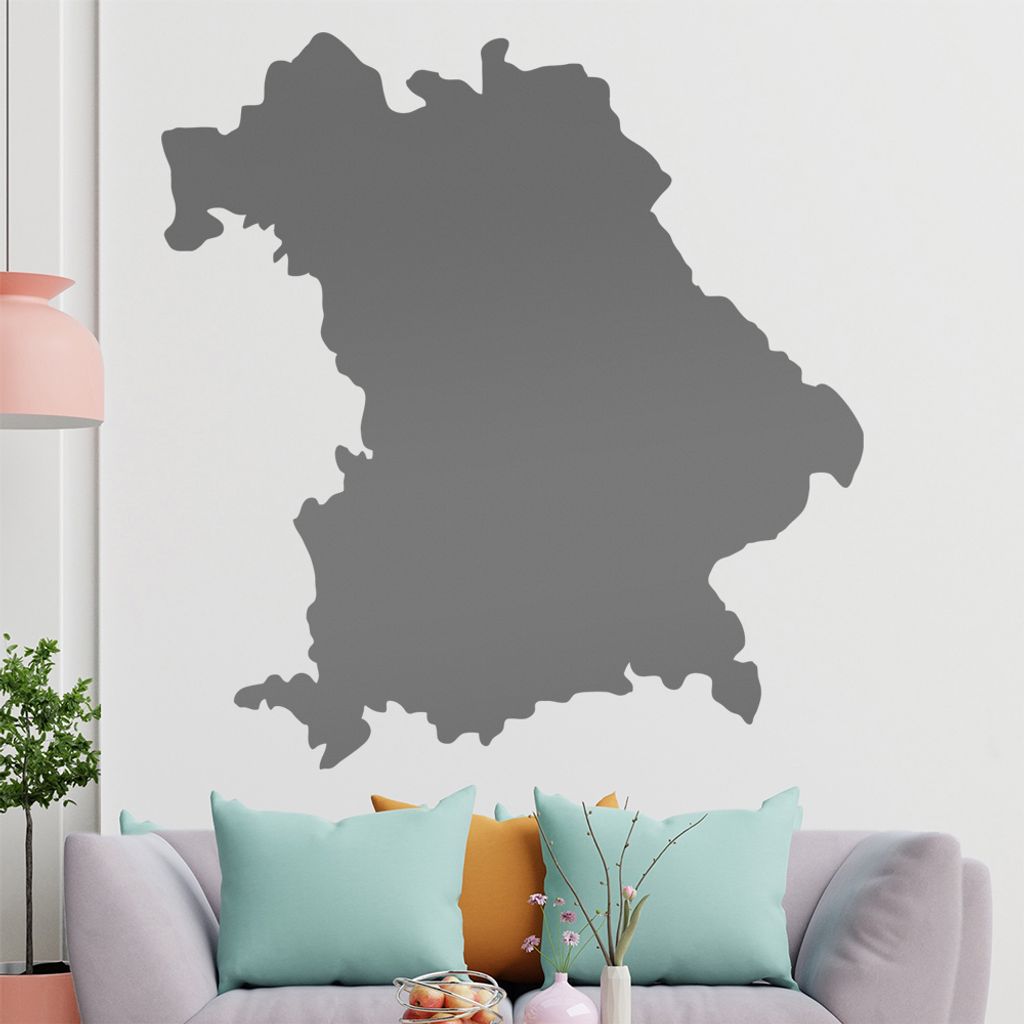 KIWISTAR Bundesland Bayern - München Allianz Arena Wandtattoo in 6 Größen - Wandaufkleber Wall Sticker - Dekoration, Küche, Wohnzimmer, Schlafz...