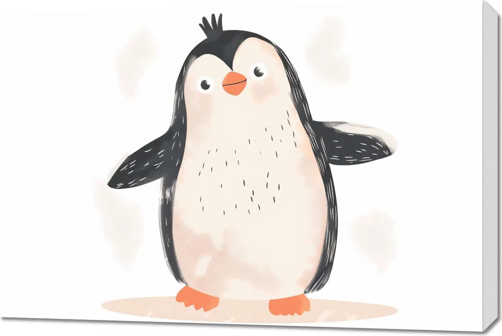 Decorazione Parete Pinguino Moderno 90x60 | Quadro Design Interni