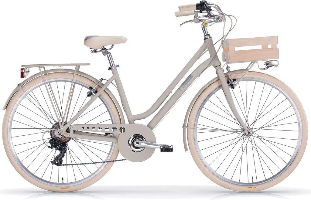A studio shot of a bicycle.