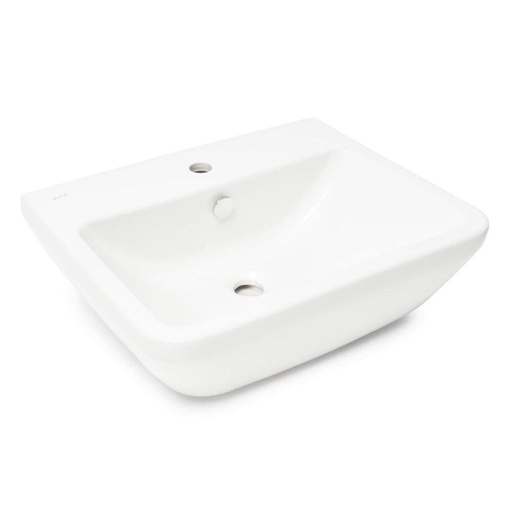 VitrA INTEGRA Waschtisch Hängewaschbecken Hahnloch & Überlauf 55 x 45 cm, weiß