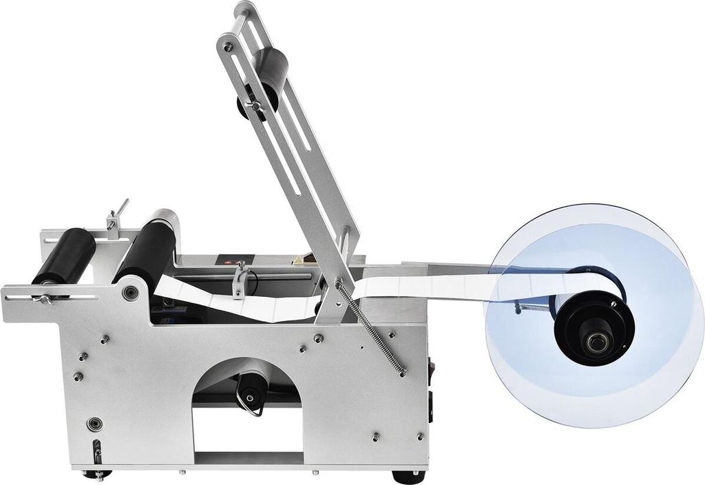 Halbautomatische Rundetikettiermaschine, 20–50 Stück/Min., elektrischer Flaschenetikettierer für runde Flaschen, Rundflaschenetikettierer geeig...