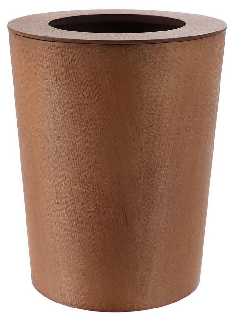 Mülleimer aus holz in eichenoptik 9l - braun - Tendance