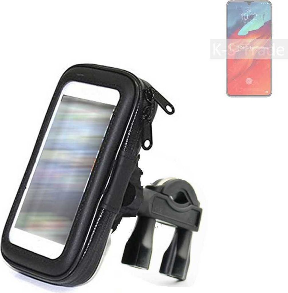 K-S-Trade Fahrrad-Halterung kompatibel mit Lenovo Z6 Pro Handy-Halterung Halter Lenkstange Fahrradhalterung Motorrad Bike Mount Wasserabweisend