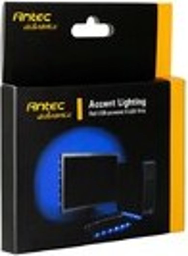 Antec ACCENT LIGHTING BLUE, Streifen für indirektes Licht, Ambiente, Drinnen, Schwarz, Blau, 6 Glühbirne(n)