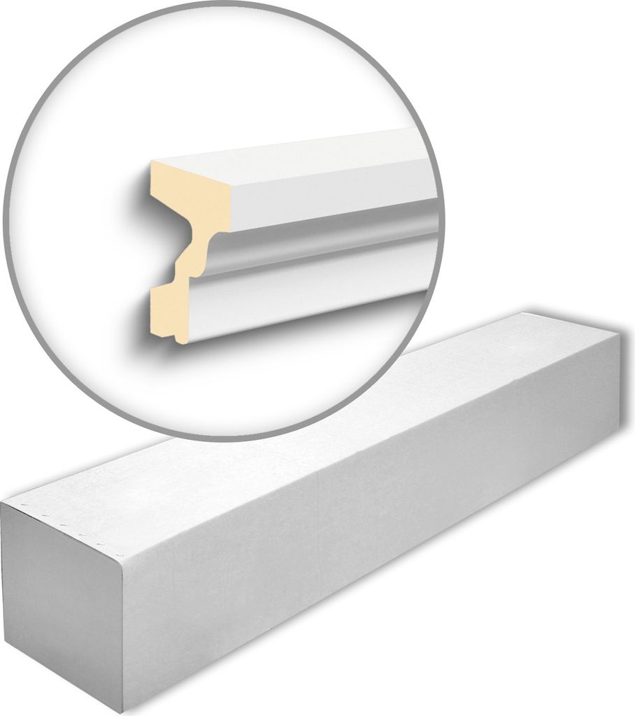 NMC | Fensterbank "Rheine" | FA12 DOMOSTYL | Polyurethan | 60 x 90 x 2000 mm | Grau | Fassade