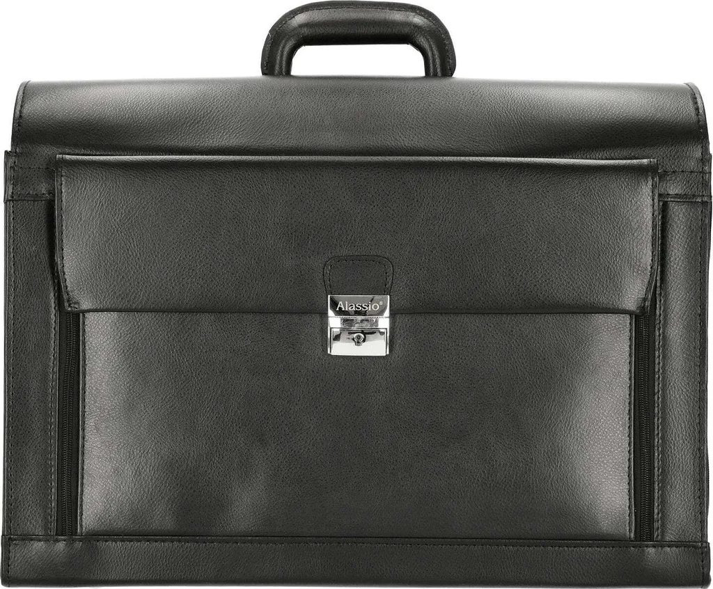 Mallette pilote en cuir véritable Alassio Verona avec serrures à code - 11