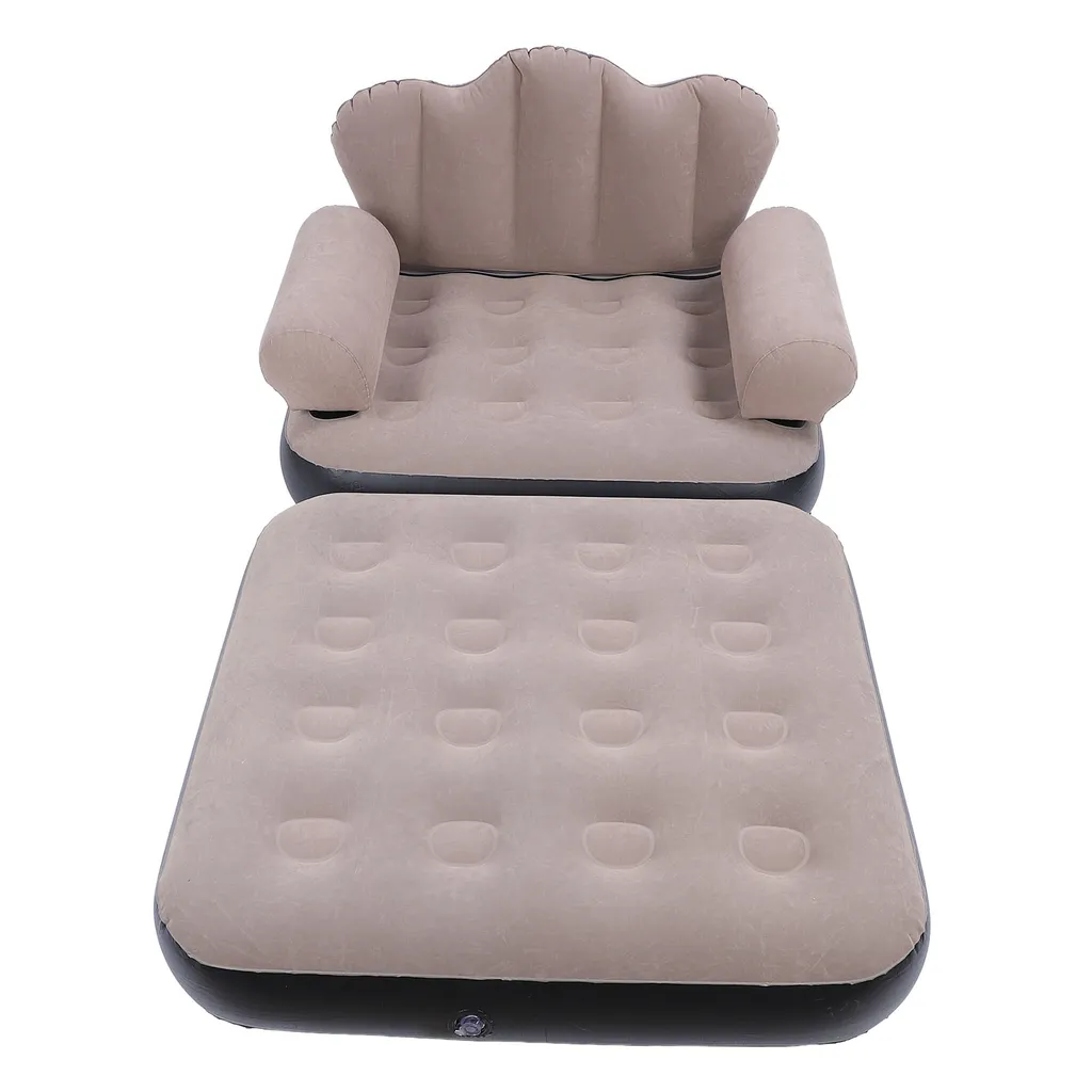 Canapé convertible gonflable 2 places, matelas d'appoint portable café