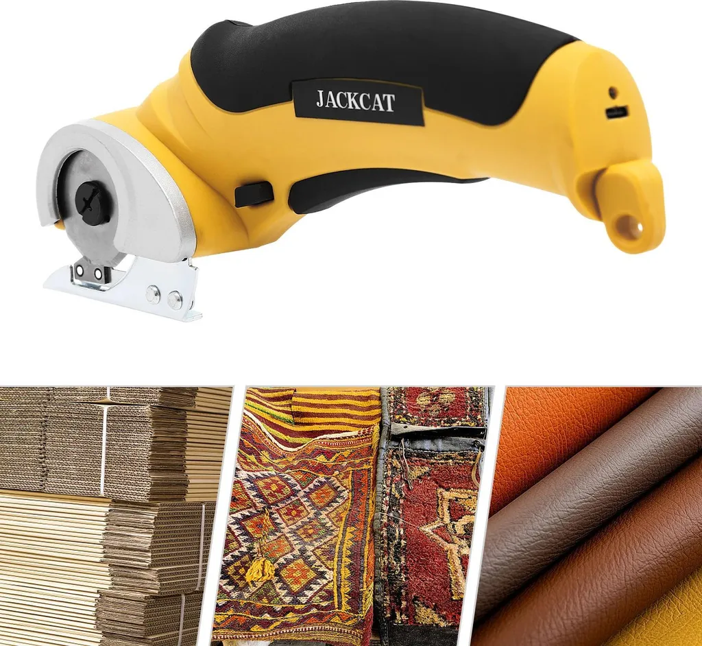 Ciseaux électriques pour tapis et cuir - Coupe sans fil de précision