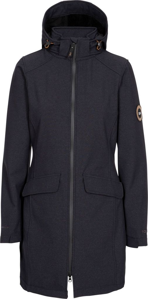 Trespass - "Maria" Softshelljacke Lang für Damen TP5183 (M) (Schwarz meliert)