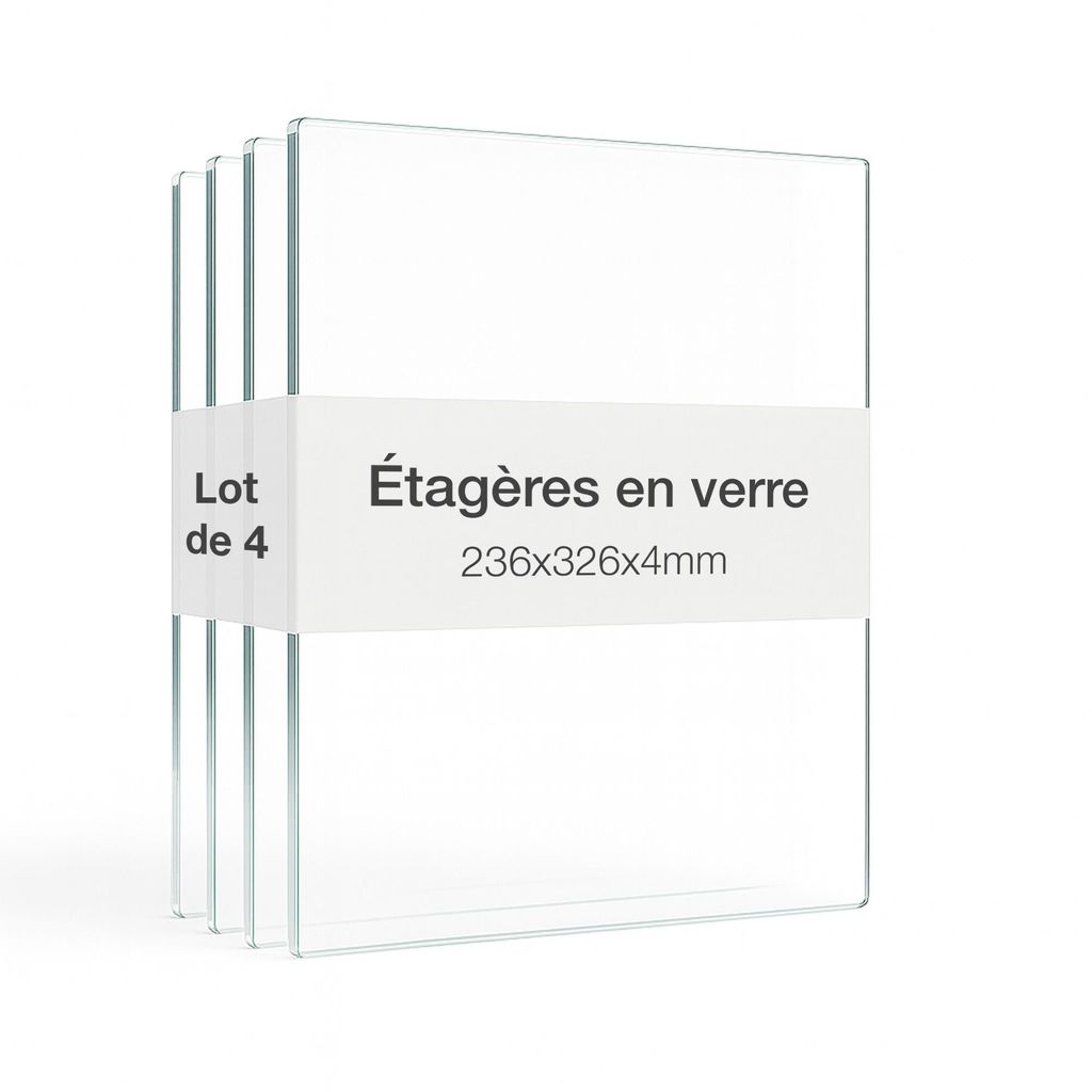 Set de 4 étagères en verre - Set d'extension pour vitrine Image du produit 