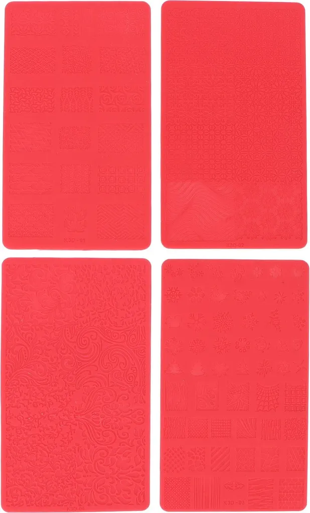 Strumento Scultura Unghie 3D Silicone 4 Pezzi - Effetto Rilievo Luxury
