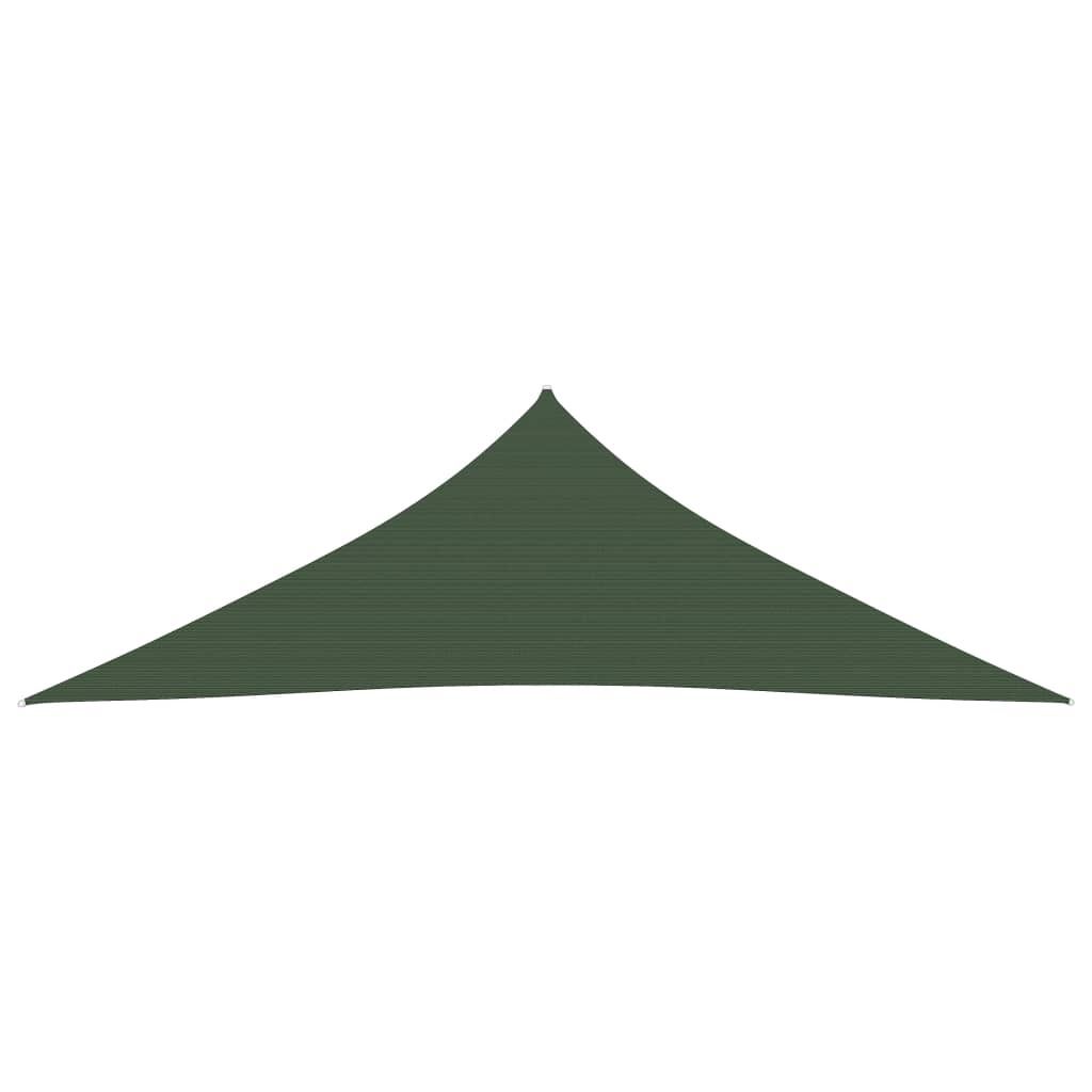 Sonnensegel 160 g/m² Dunkelgrün 3,5x3,5x4,9 m HDPE