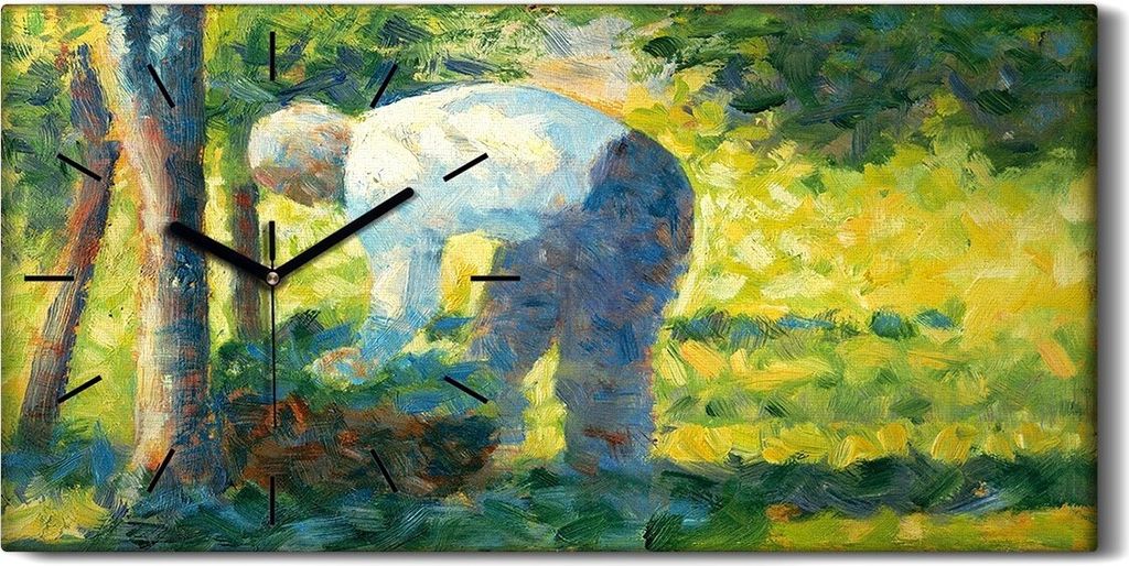 Dekor Leinwand Uhr Wandbilder Geräuschlos Kunstdruck 60x30 Der Gärtner - schwarze Hände