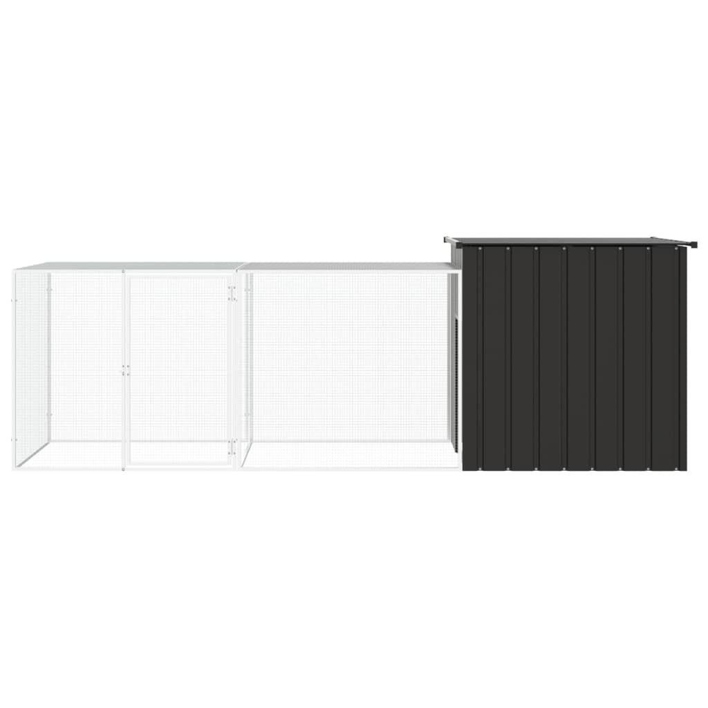 vidaXL Klietka pre kurčatá antracitová 300x91x100 cm Obrázok produktu 