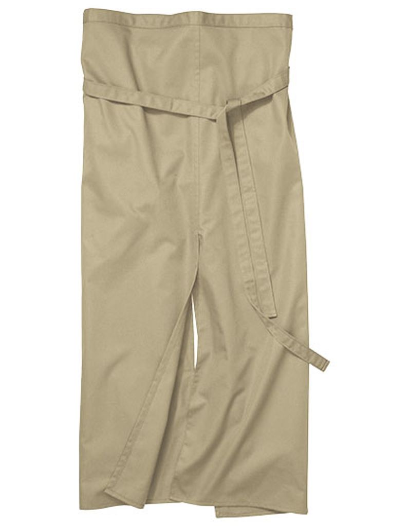 CG Workwear 00110-01 | Slit Apron Milano 100 x 100 cm Waschbar bis 95 °C Gehschlitz - Farbe: Khaki - Größe: 100 x 100 cm