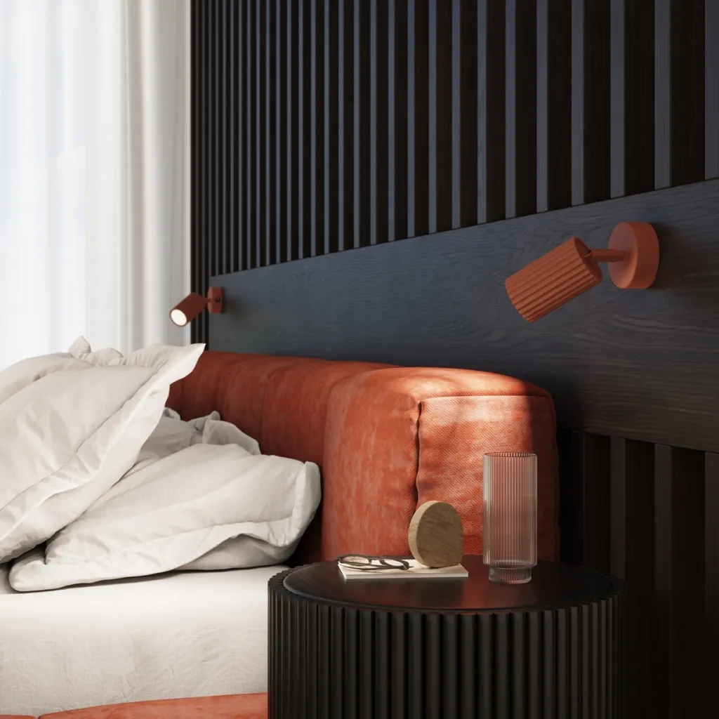 Offerta Lampada Sollux KARBON 20 Rosso Ocra - Faretto Design GU10 - 10