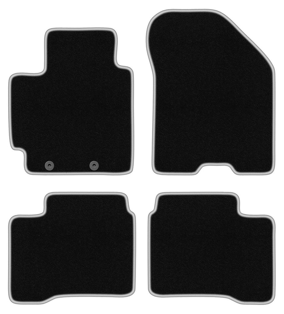Fußmatten Automatten Velours Schwarz/Silber für Suzuki Produktbild 