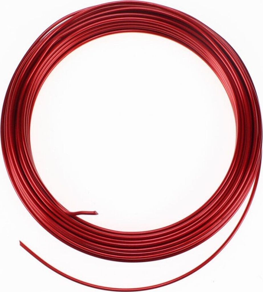 12m Aluminiumdraht Ø 2mm Aludraht Basteldraht Dekodraht Schmuckdraht rot