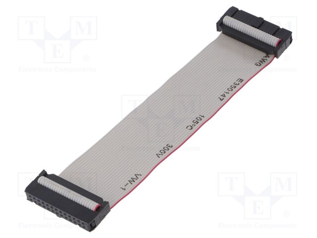 1x Flachbkabel mit -Verbindern 26x2 R. Flachk: 1,27mm FC26600-S Flachbkabel mit