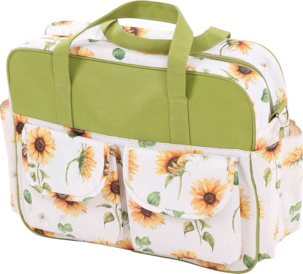 Multifunktionale Babytasche für Jungen und Mädchen mit vielen Taschen, Reisewindel, Mama, Papa, Sonnenblume