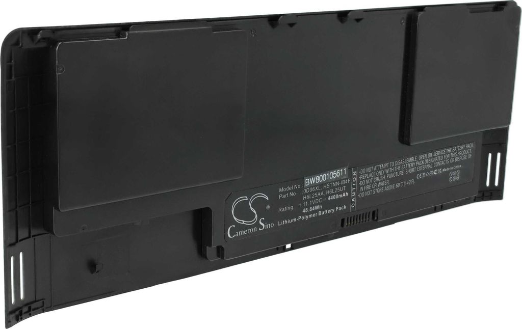 vhbw Akku kompatibel mit HP EliteBook Revolve 810 G2 Tablet (F6H64AA), 810 G2 Tablet (F6H65AA) Notebook (4400 mAh, 11,1 V, Li-Polymer)