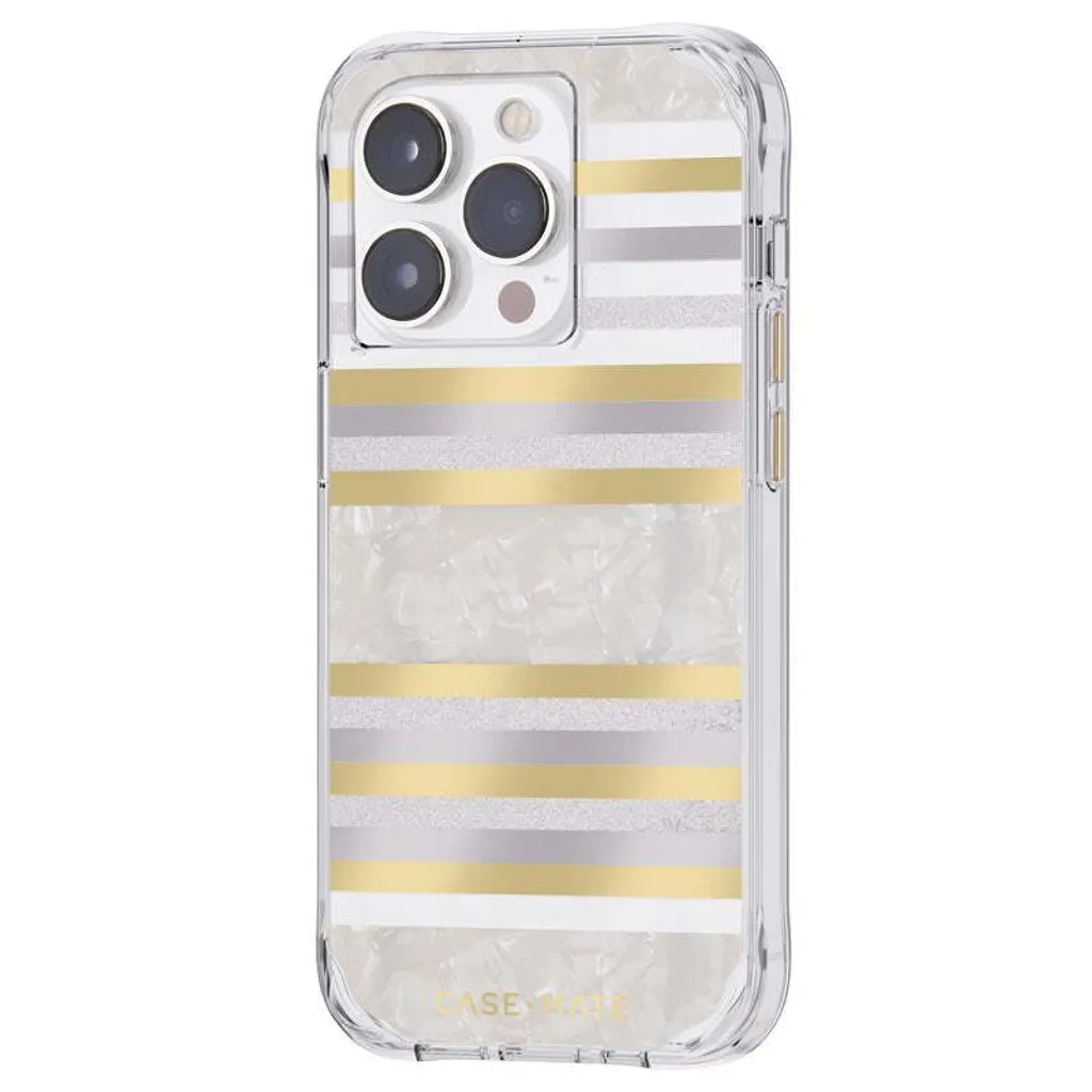 CASE MATE Coque iPhone 14 Pro MagSafe à Rayures Nacrées Multicolore