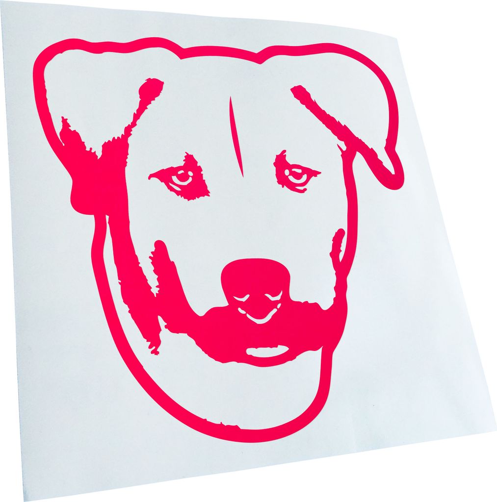 Kiwistar - Autoaufkleber - Black Mouth Cur Hund - Hellrosa - 10x10cm - Aufkleber für Auto, Laptop, Fahrrad, LKW, Motorrad mehrfarbig JDM Decal Racing