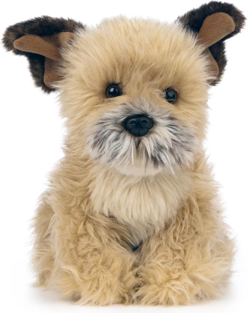 Doudou Chien Écologique Border Terrier en Plastique Recyclé de 22cm