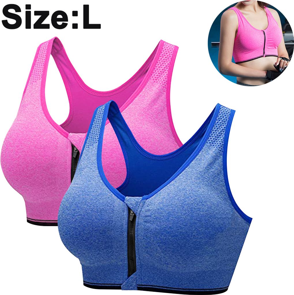 2er Set Damen Komfort Klassische Racerback Sport BH Top Produktbild 