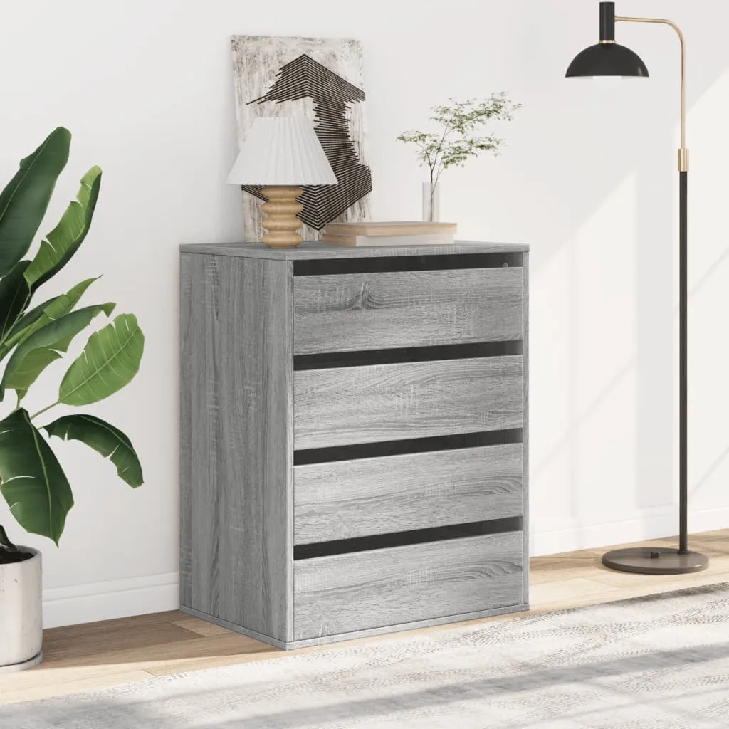 Cassettiera 60x41x76 cm Grigio Sonoma | Salvaspazio The Living Store - 4
