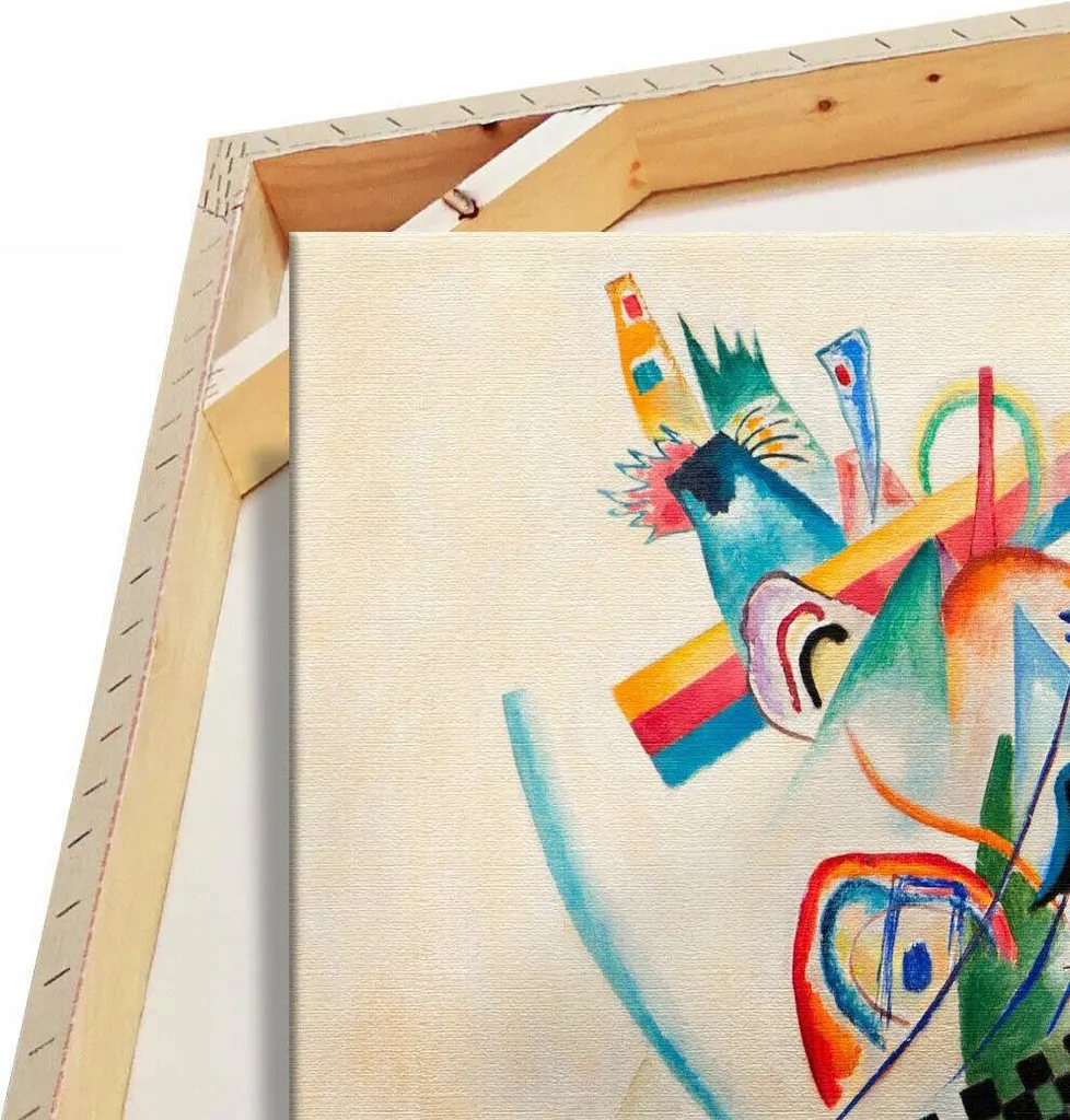 Décoration Murale Tableau Abstrait Kandinsky sur Toile et Cadre en Bois