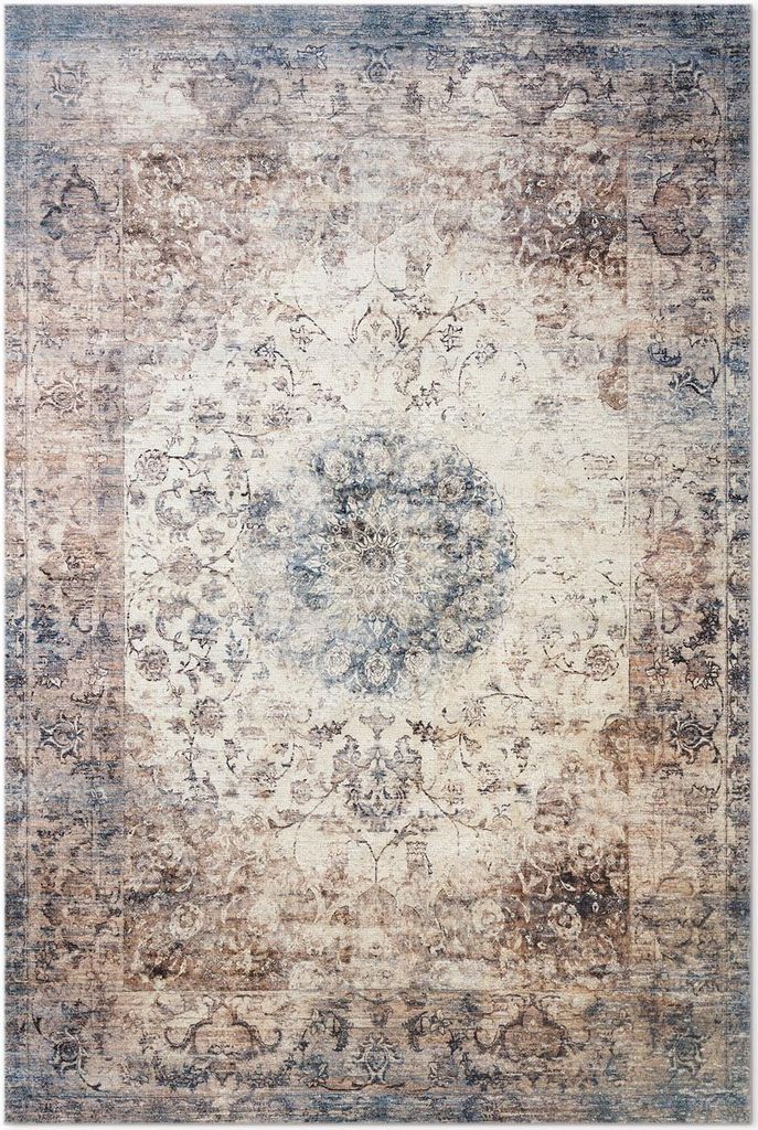 Getragene Vintage mit einem Mandala – Vinyl Fußmatte – 60x90 cm – Rutschfest, Pflegeleicht & Langlebig