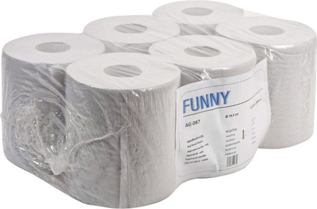 6 Rollen Papierhandtuchrolle MIDI 20cm für Innen und Außenabwicklung 1 lagig