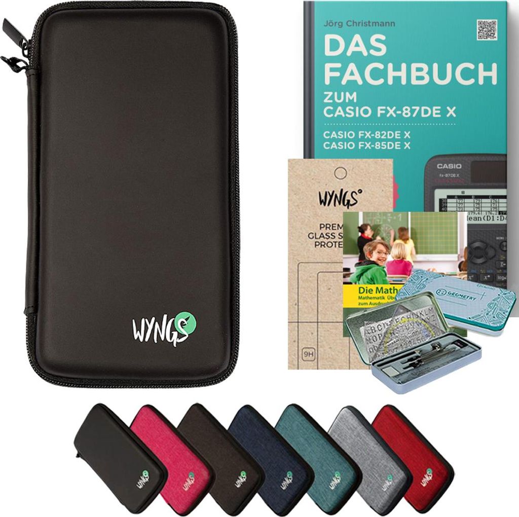 CALCUSO Zubehör Streberpaket Schwarz kompatibel für Taschenrechner Casio FX-87DE X