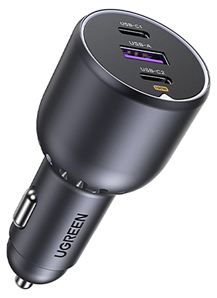 UGREEN 130W 3-Port Fast Car Char gray Produktbild 