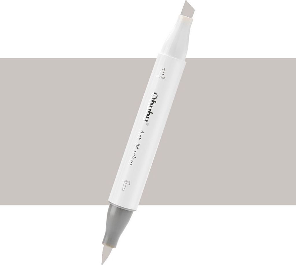 Lihová fixa OHUHU oboustranná Brush & Chisel, RG050 Red Obrázek produktu 