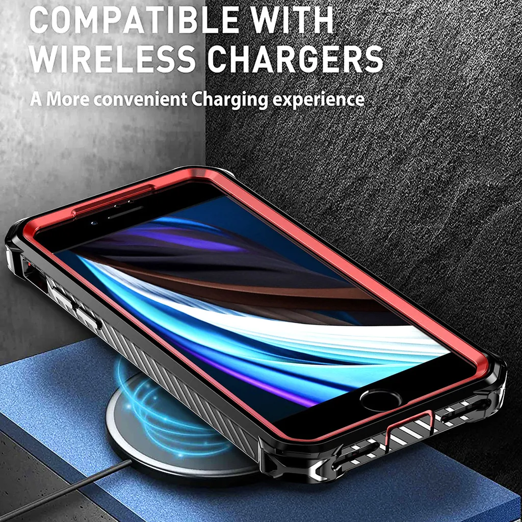 Cover MagSafe iPhone 8/SE 2022 Rossa con Stand Magnetico Integrato - 6