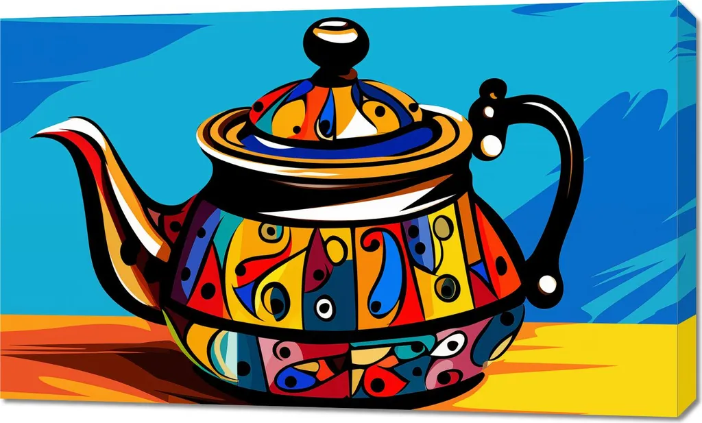 Tableau Cuisine 100 x 60 cm pour Ambiance Salon de Thé Relaxante