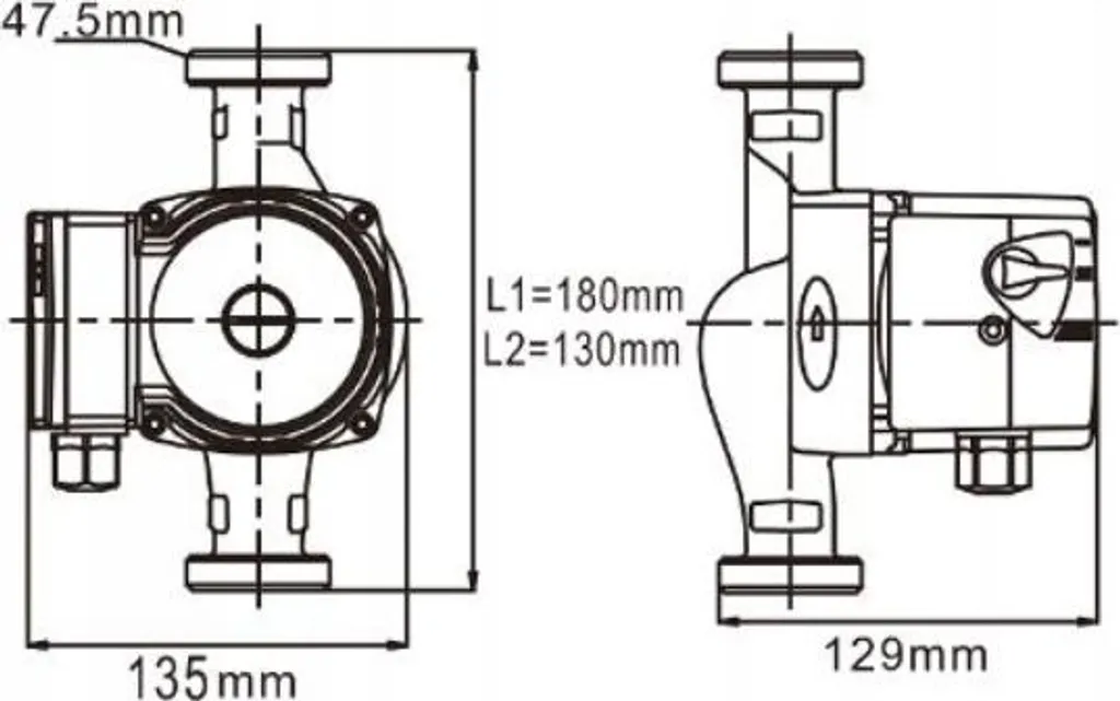 Circulateur de chauffage eau chaude OHI 25-40/180 triphasé ajustable - 9