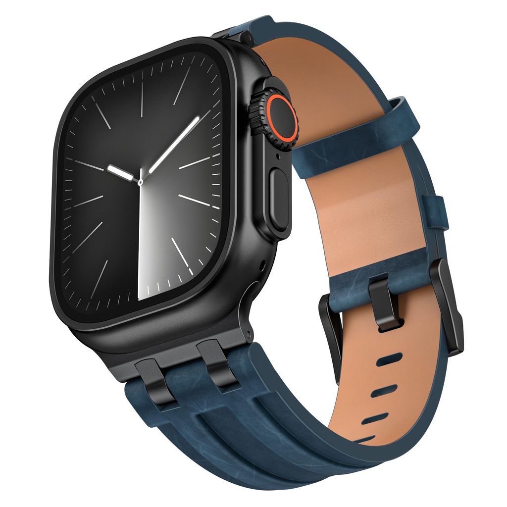 Stravo Vintage Lederarmband – Echtes Retro-Lederarmband für Apple Watch 44–49 mm (Serie 4–11, SE, Ultra 1/2/3) – Robust und langlebig – ...