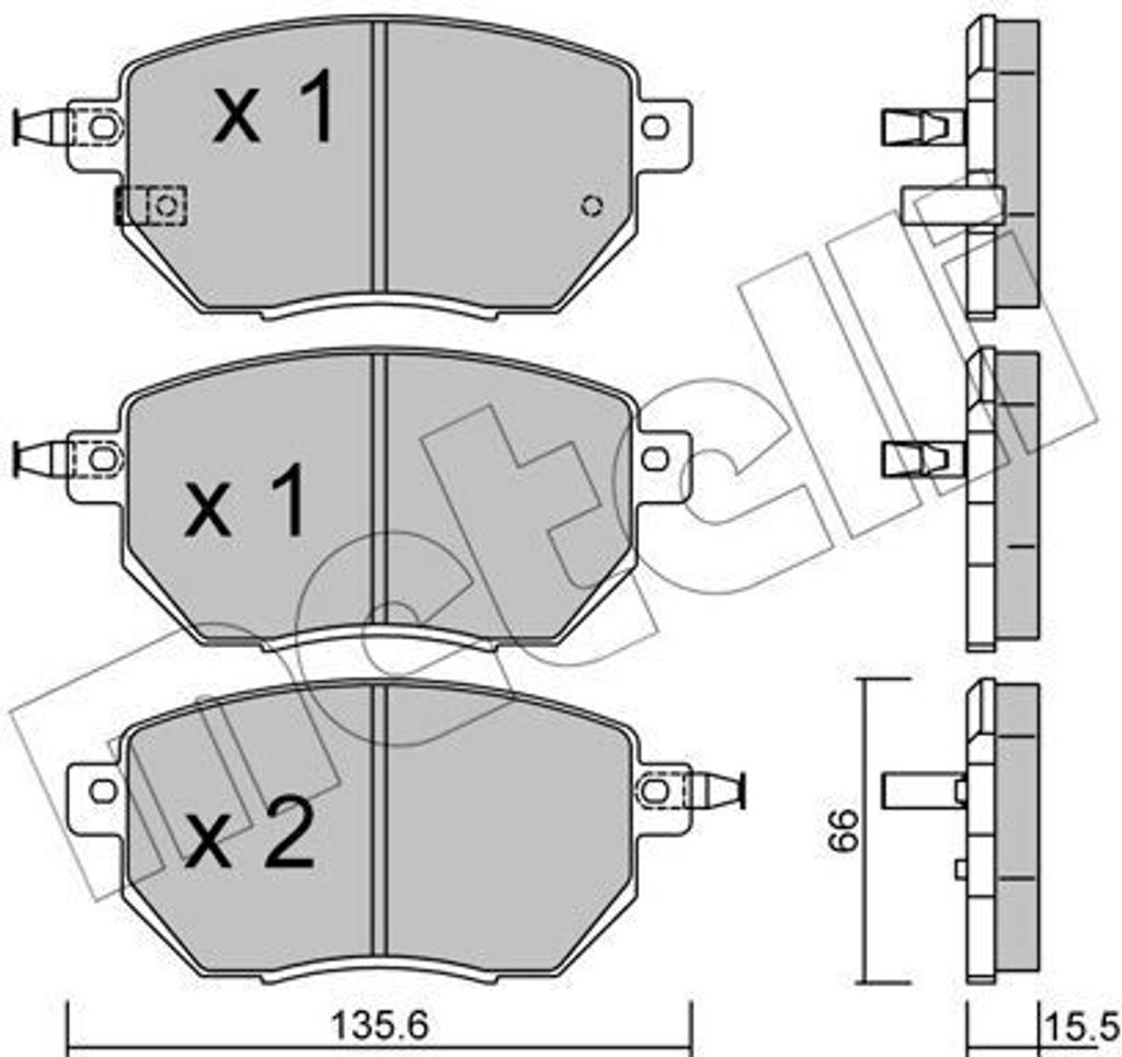 METELLI Bremsbeläge Satz Vorne Bremsklötze für NISSAN MURANO (Z50) 22-0741-0