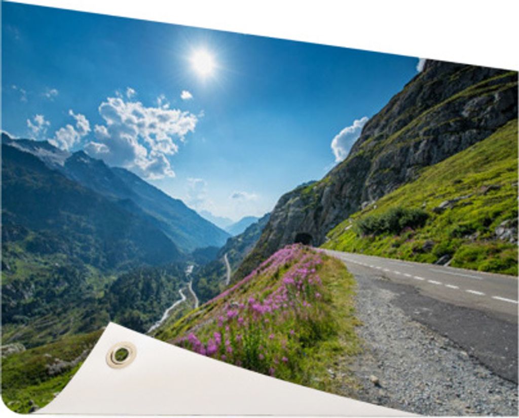 MuchoWow 120x80 cm Outdoor-Poster Gartendeko Sichtschutz Garten Poster für den Garten Schweiz - Alpen - Natur