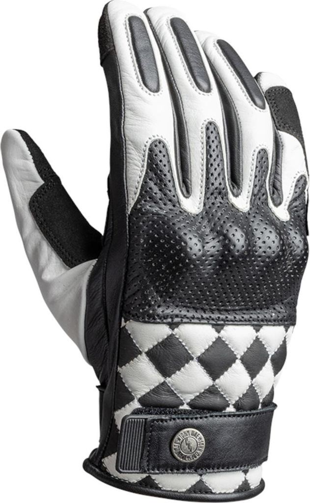 John Doe Tracker Race Perforierte Motorradhandschuhe, schwarz/weiß, L