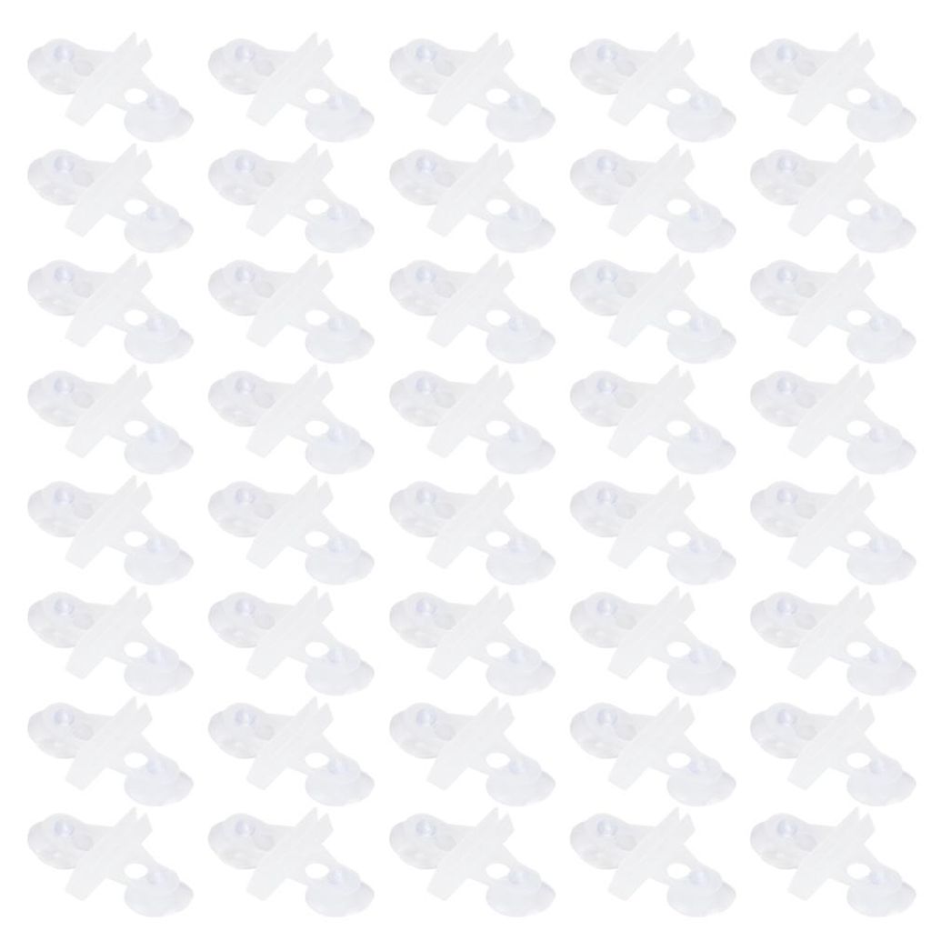 40PCS PVC Aquarium Aquarium Saugnapf Trennbrett Teiler Unterstützung ClipWeiß