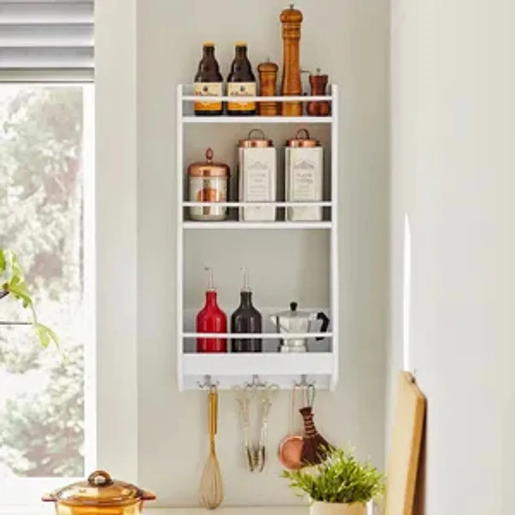 Étagère Suspendue Multi-usage Blanche 38 cm de Large pour Rangement
