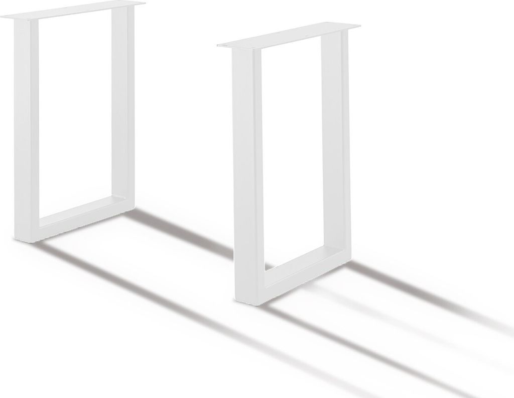 Tischfuß U 50x8x72 Stahl Weiß